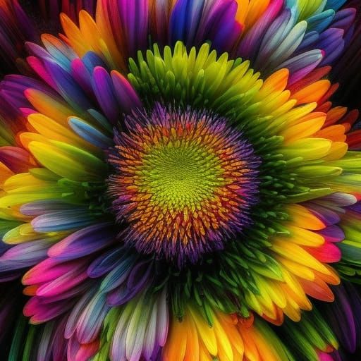 Detailed Floral Fantasy in Expressionist Style