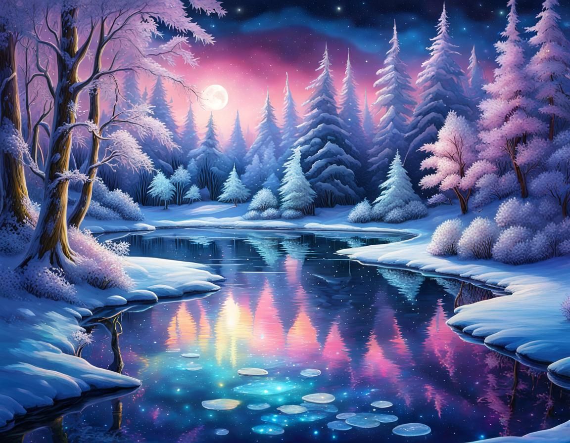 Tinkerbell Ice Skating in Enchanted Forest, Holographic Astr...