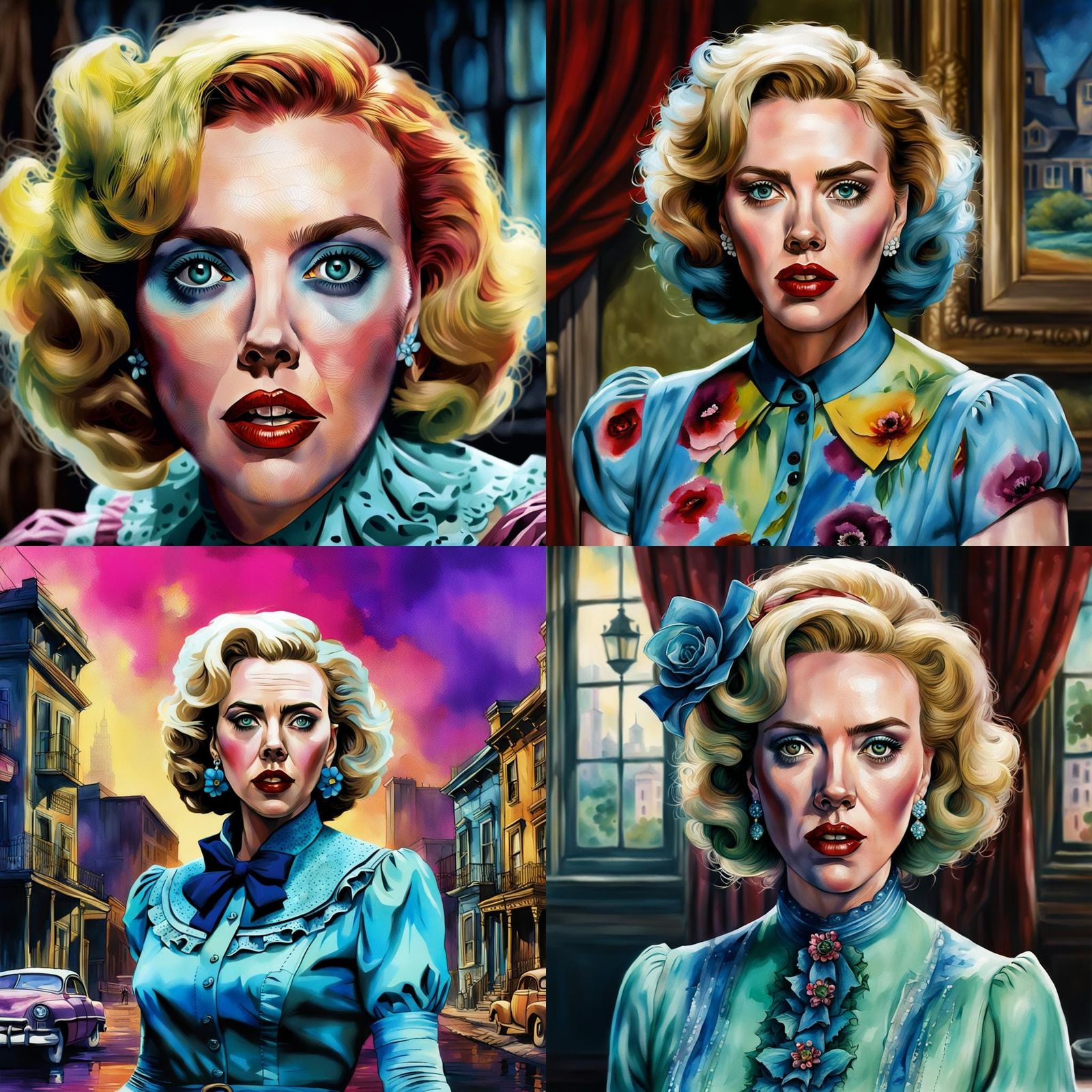 Scarlett Johansson as Baby Jane, Digital Portrait