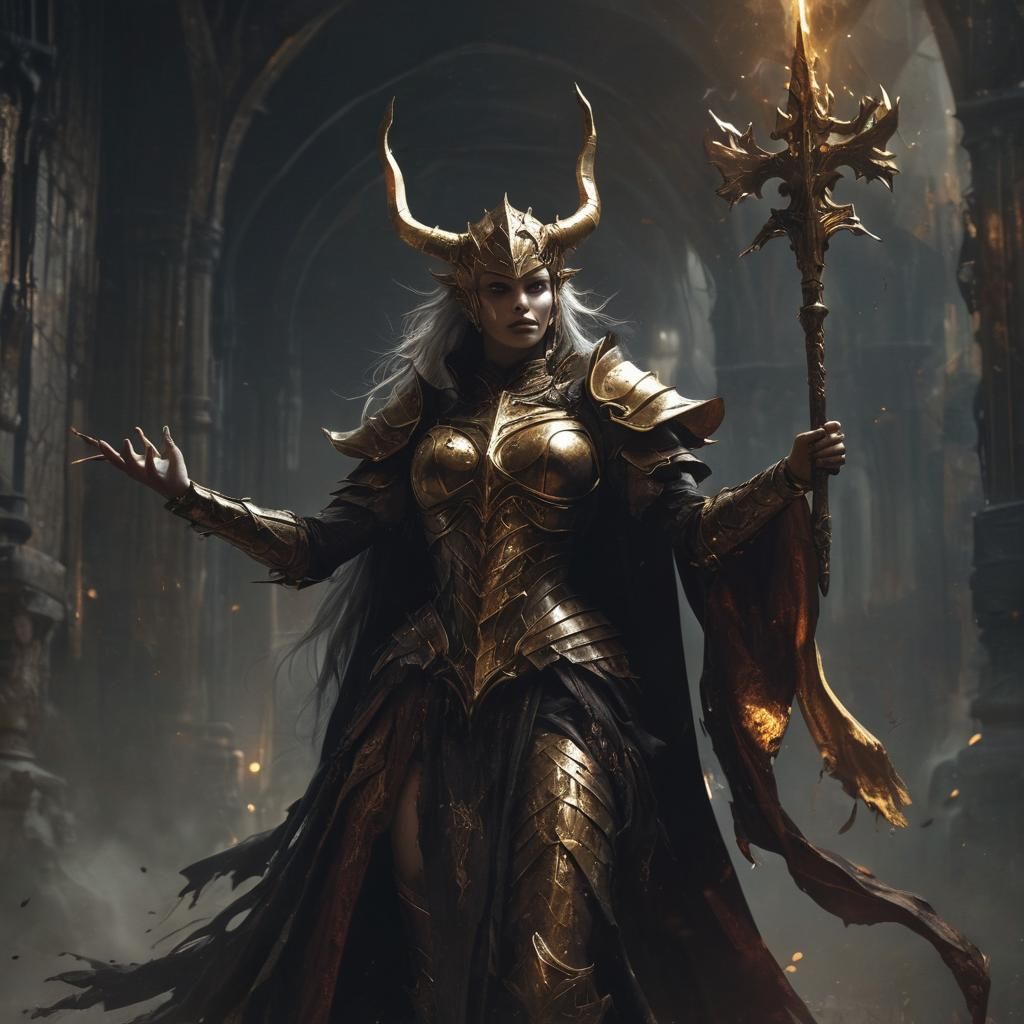 Dark Fantasy Demon King Concept Art