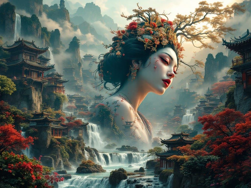 Giant Geisha Emerges in Ancient Chinese Kingdom