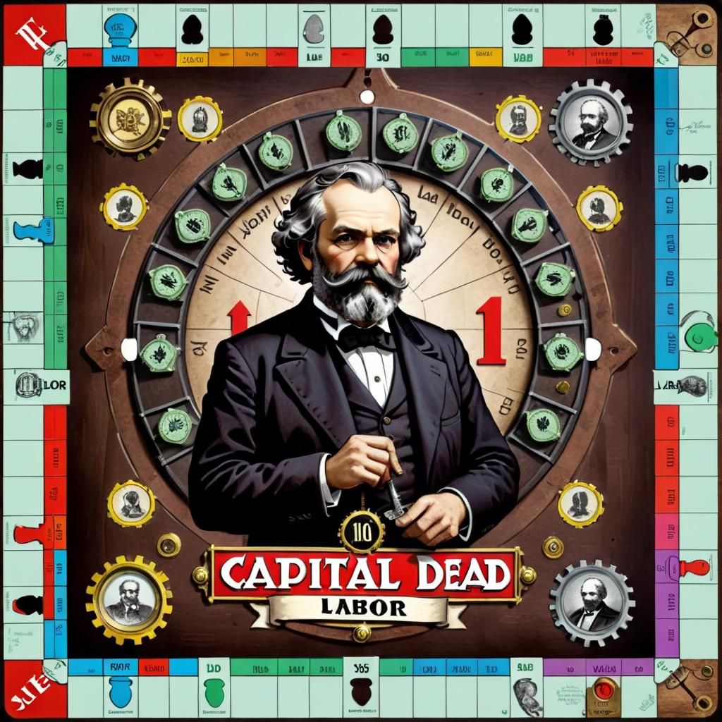 Steampunk Karl Marx Monopoly Board Game