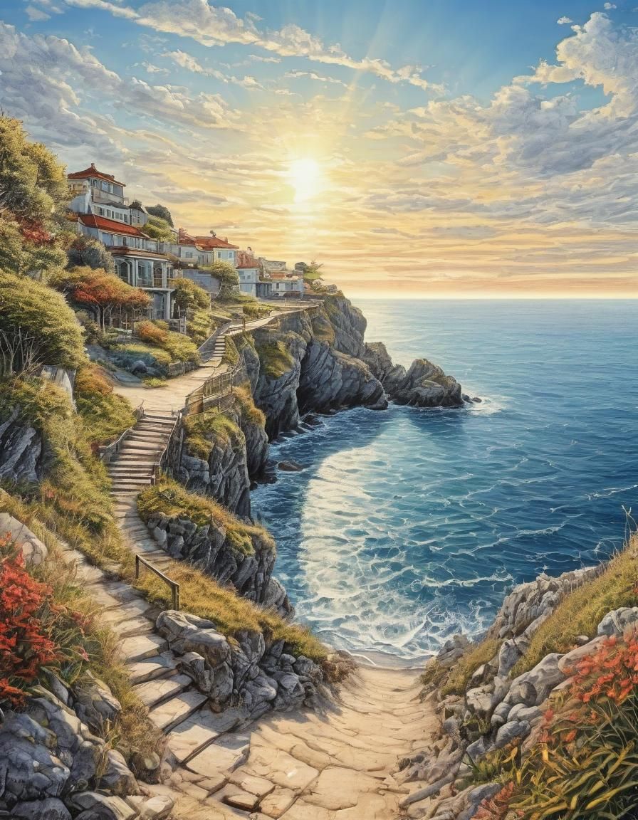 Sunlit Coastal Landscape in Ultra HD