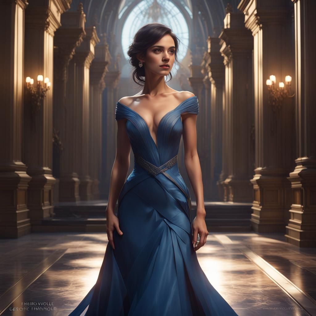 Princess Portrait in Hyperdetailed Splash Art Style