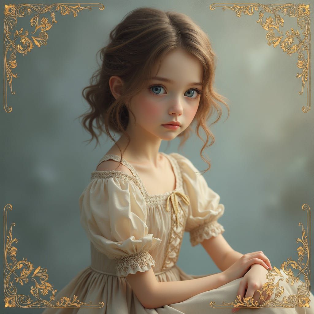 Ethereal Beauty in Elegant Attire