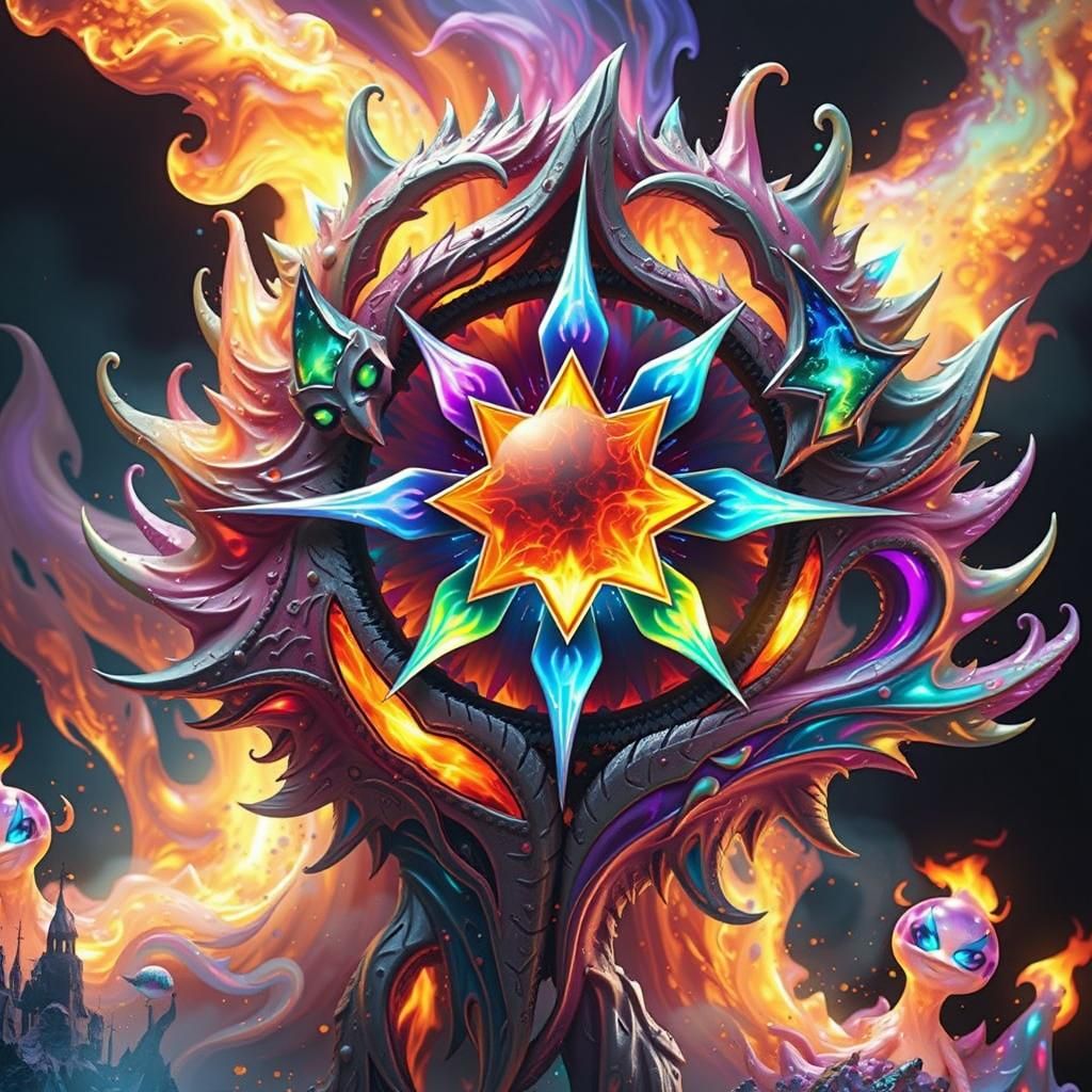 Fire Elementals Dance in Fiery Landscape