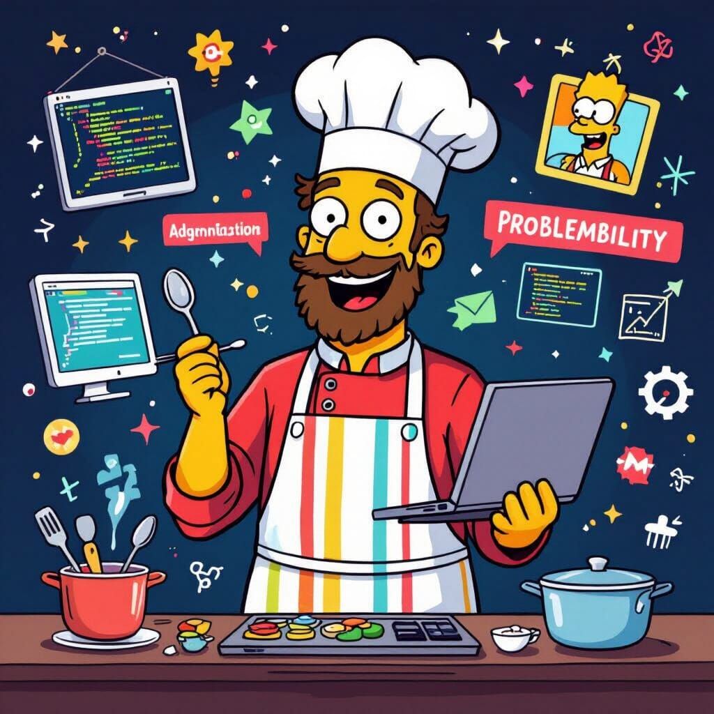 Chef Blends Cooking and Coding in Simpsons-Style Cartoon