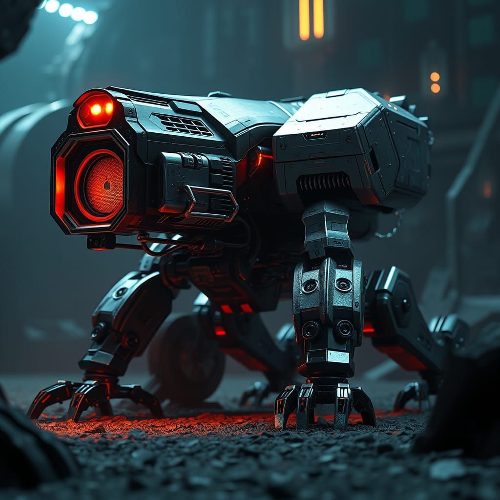 Futuristic Mech with Intricate Details in 8K