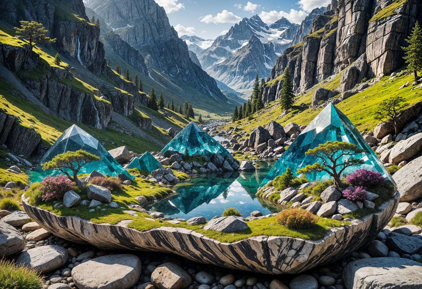 Vibrant Gemstone Terrain