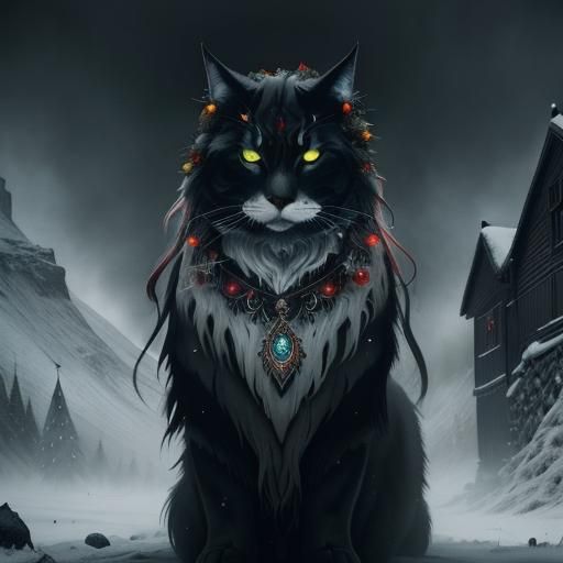 Ominous Yule Cat in Icelandic Folklore