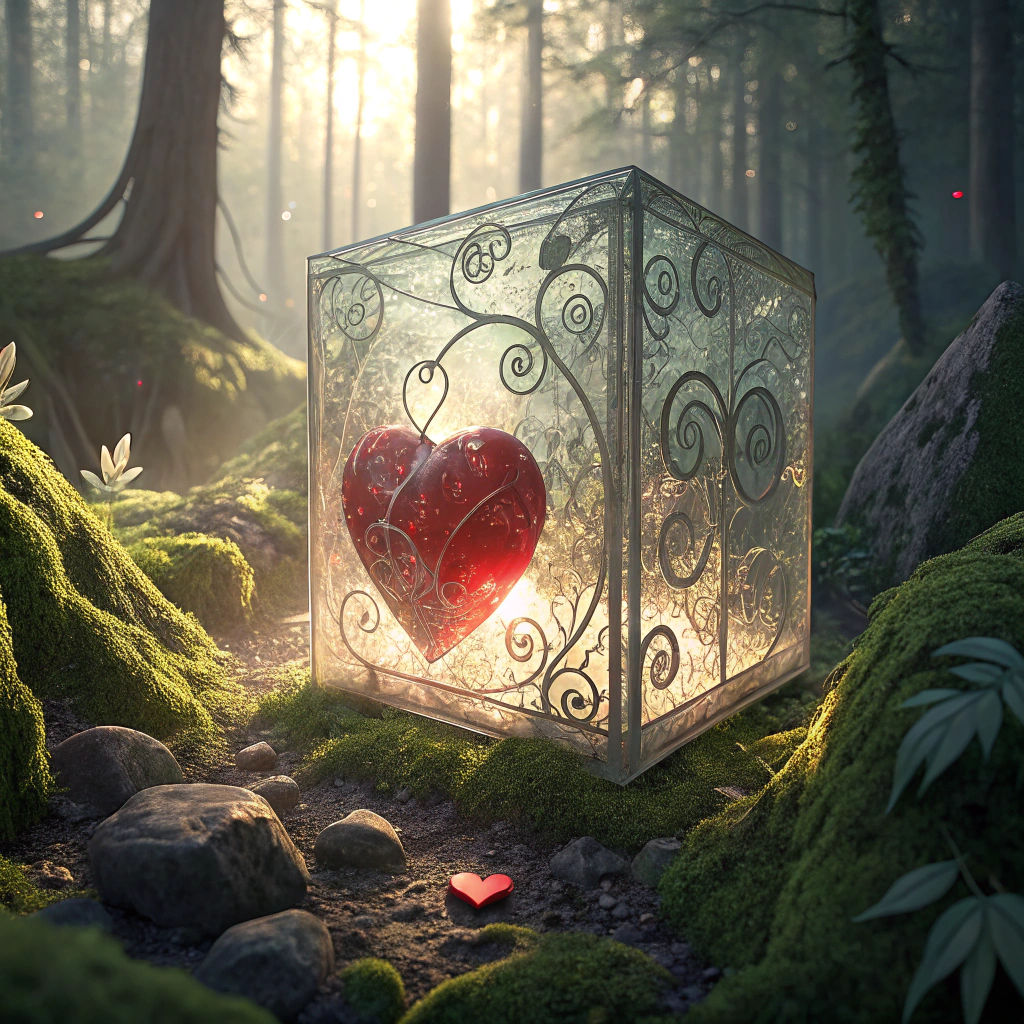 Majestic Glass Cube Radiates Ethereal Glory in Enchanted For...