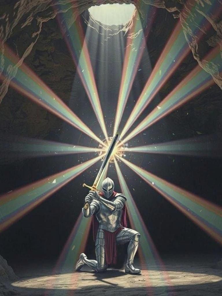 Sharp Silver Triangle: A Minimalist Blade Edge