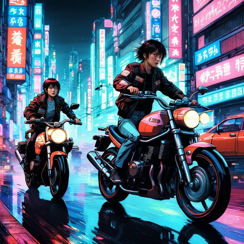 Akira Action Scene Reimagined as 3D Anime Art