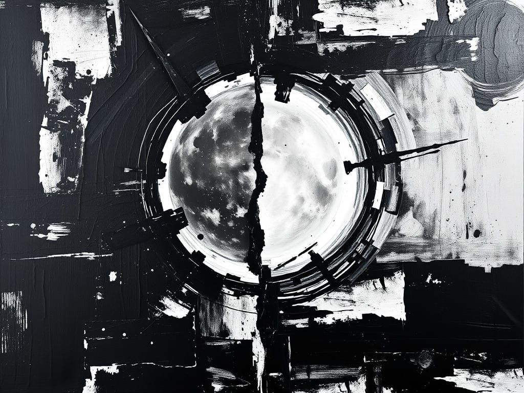 Dramatic Night and Day Contrast in Expressionist Oil Paintin...