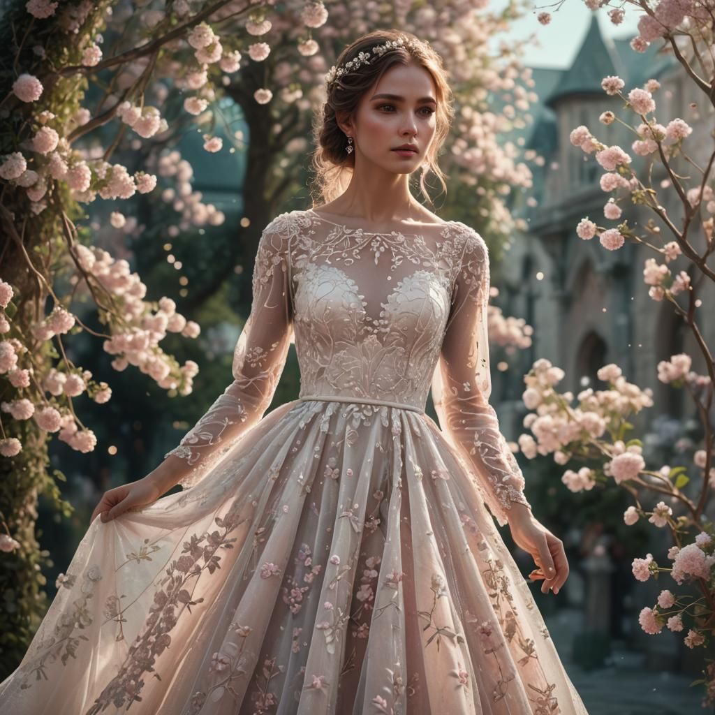 Girl in Lace Wedding Dress Concept Art