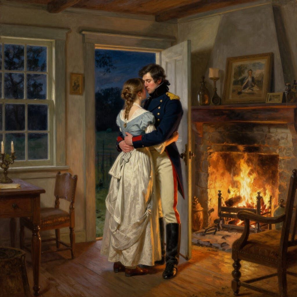 1812 Naval Officer's Farewell Painting