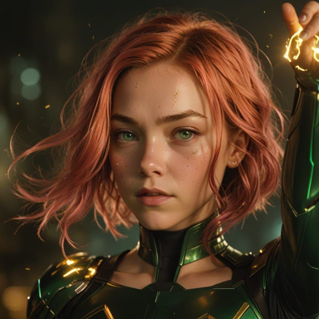 Polaris, Mistress of Magnetism, in Comic Book Style