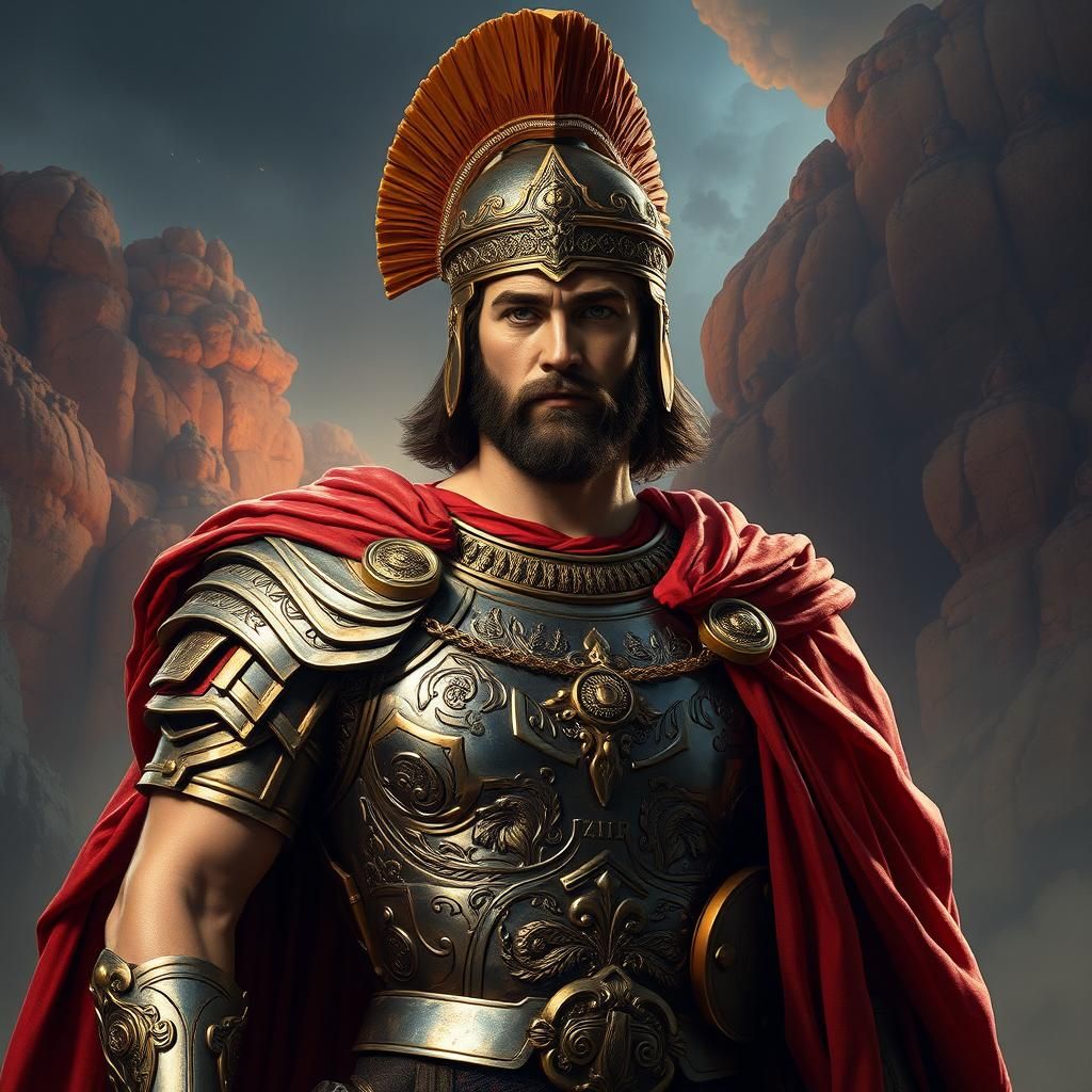 Alexander the Great in Fantasy Art Style