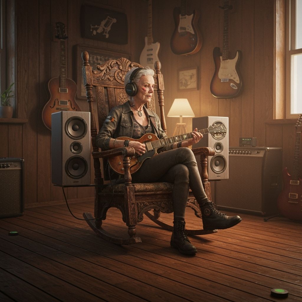 Punk Granny Rocks Out on Speaker-Mounted Rocking Chair