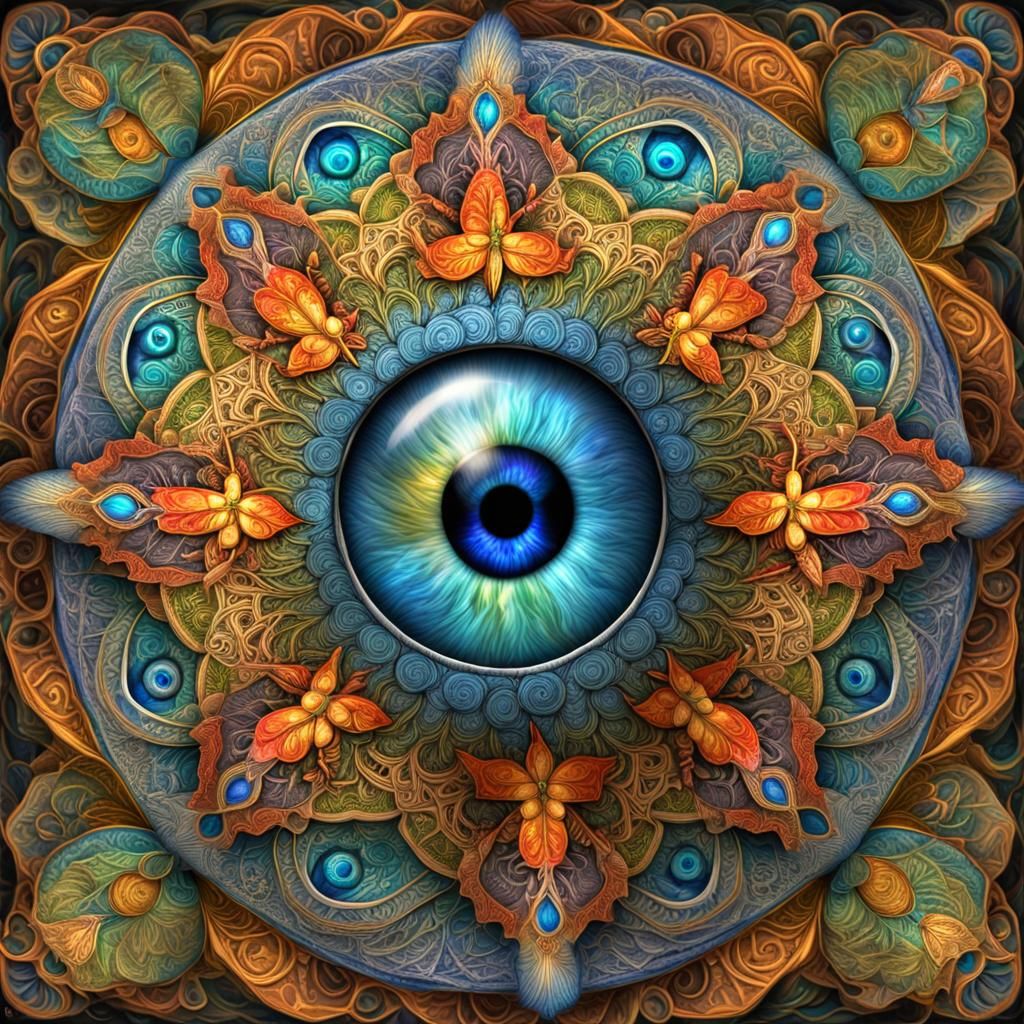 Third Eye Mandala: Inner Peace and Light