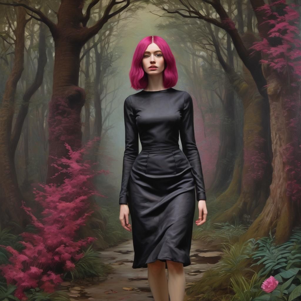 Perambulating Female Form in Expressionist Surrealism