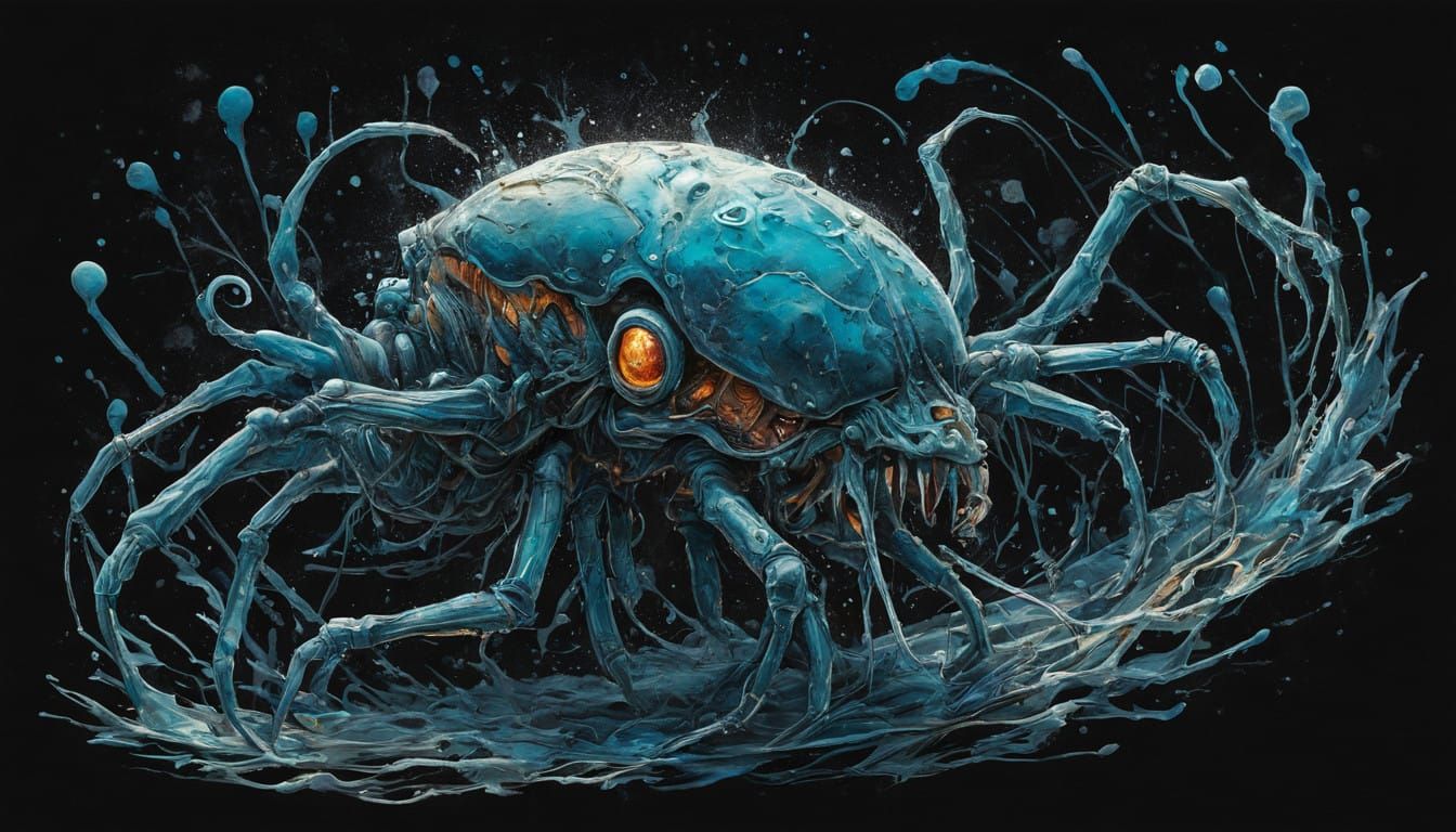 Hyper-Realistic Alien Dissection in Dark Fantasy Style