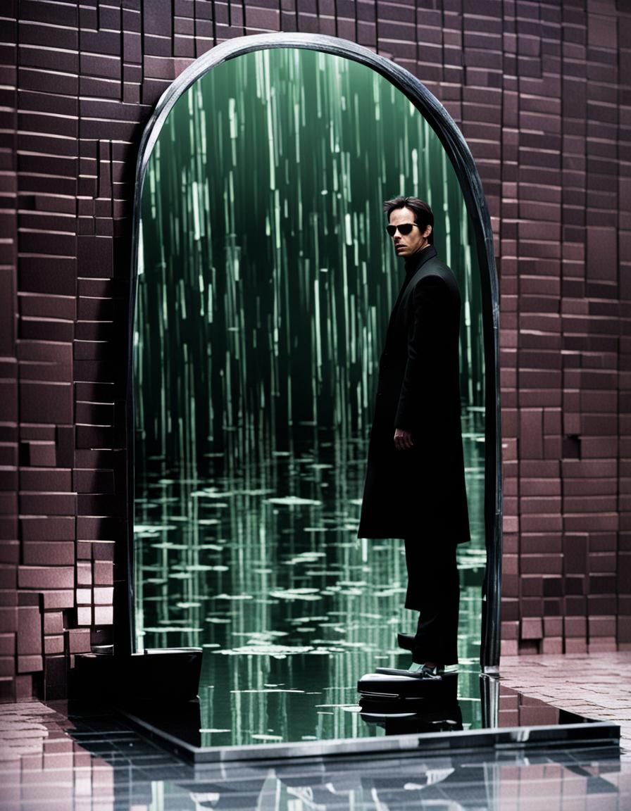 Neo's Reflection in a Broken Matrix Mirror