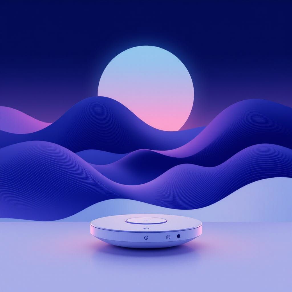 Sleek Modern Audio Scene in Minimalist Style