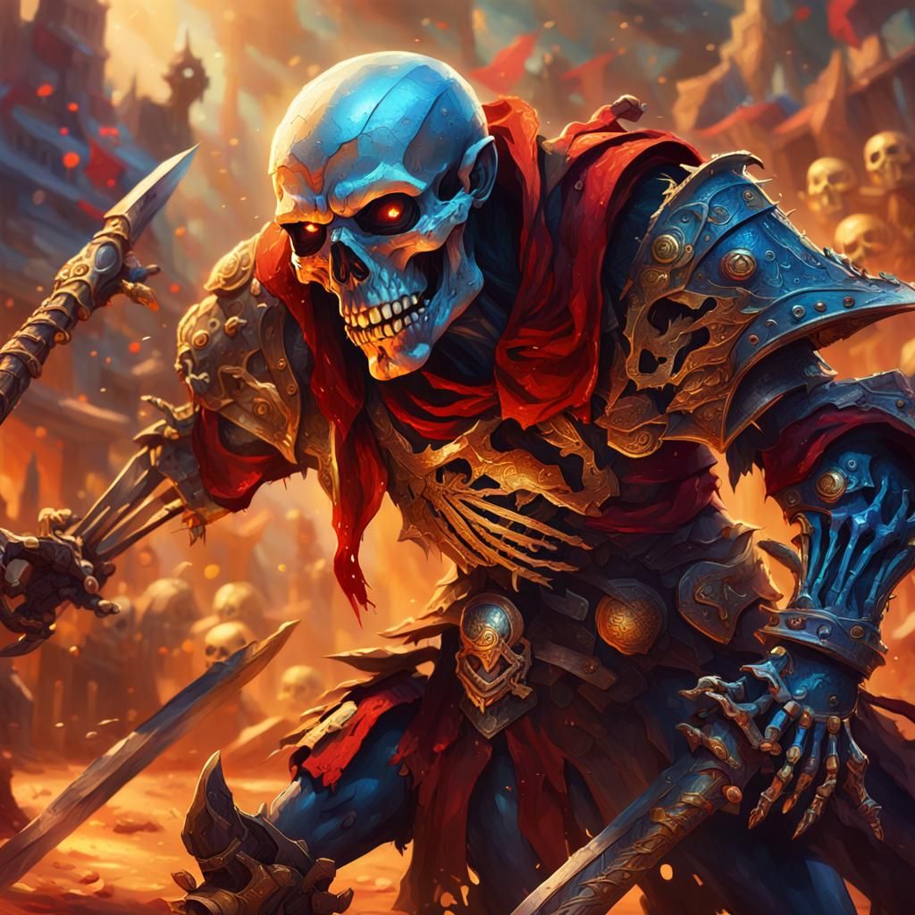 Goblins and Skeletons Clash in Fantasy Arena