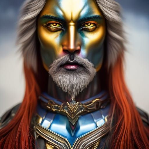 Future Warrior with Fitness Body in Electric Style