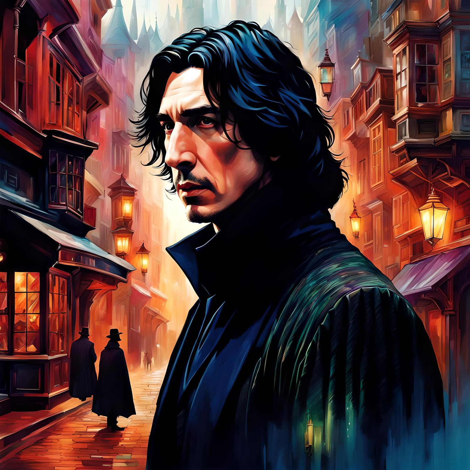 Adam Driver as Severus Snape in Diagon Alley