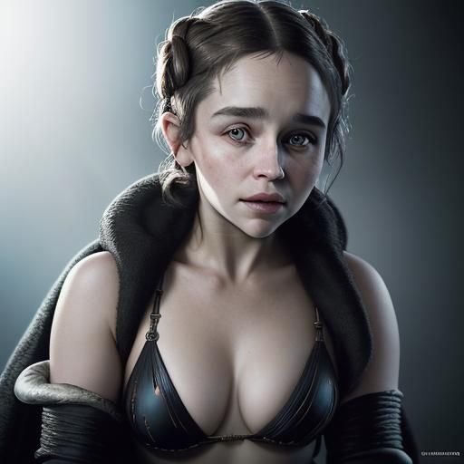 Emilia Clarke has a venom dressed as Princess Leia's bikini ...