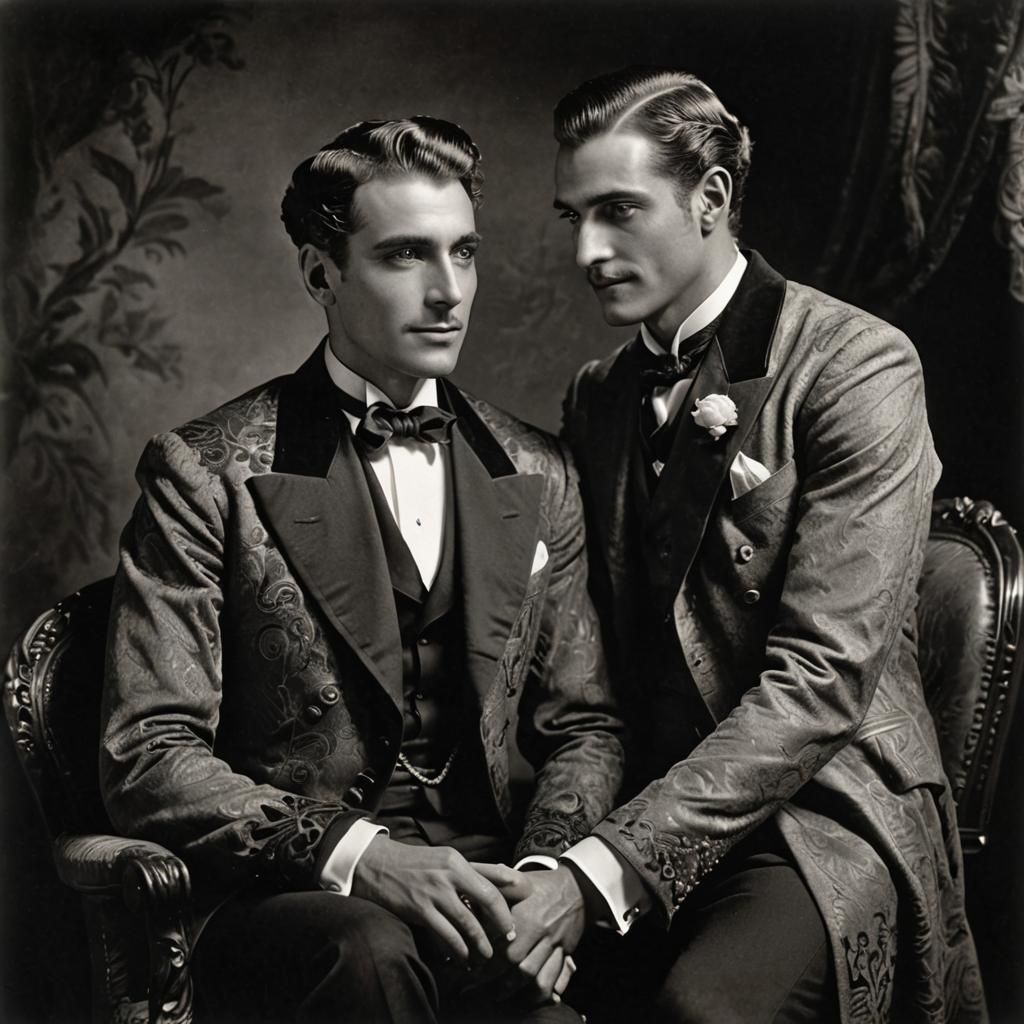 Victorian Photograph of Gay Couple in Love