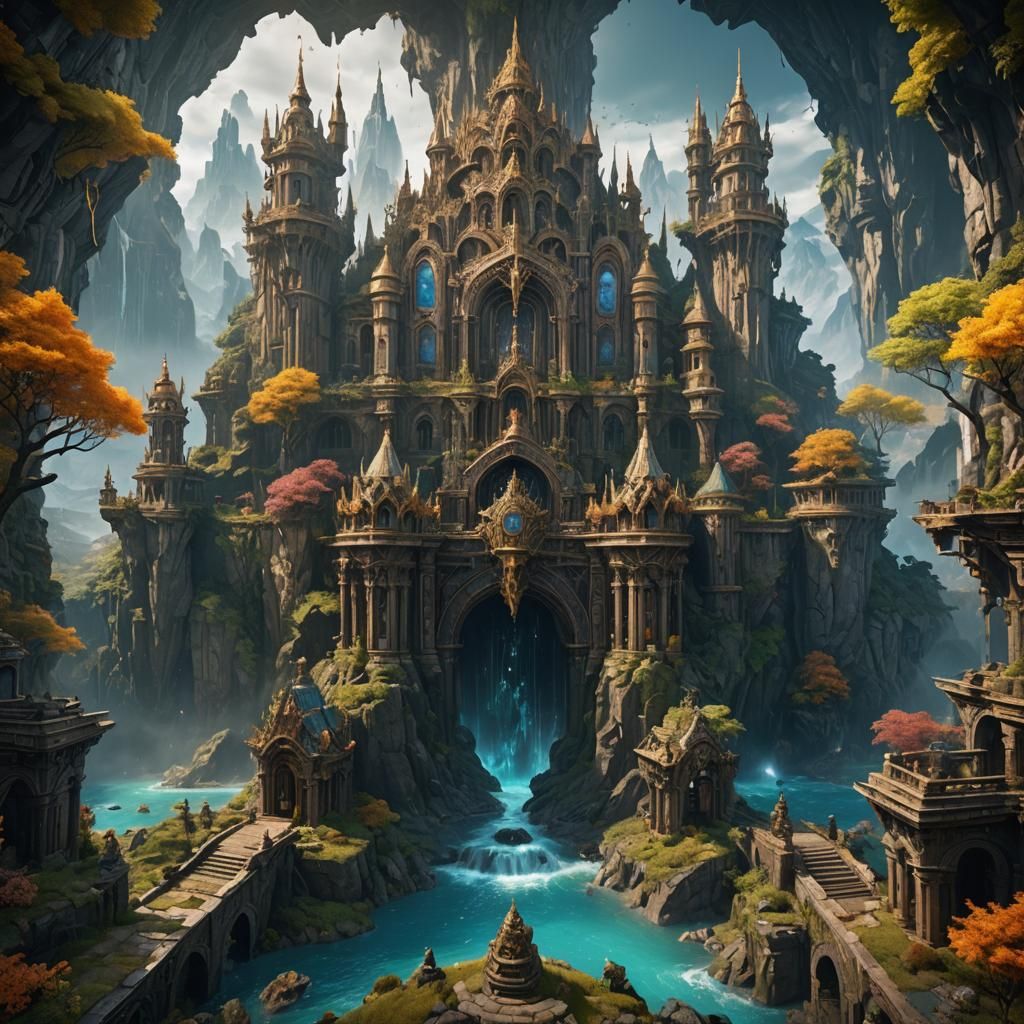 Fantastical God in Detailed Matte Painting