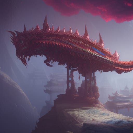 Cinematic Asian Cat Portrait in Detailed Matte Painting