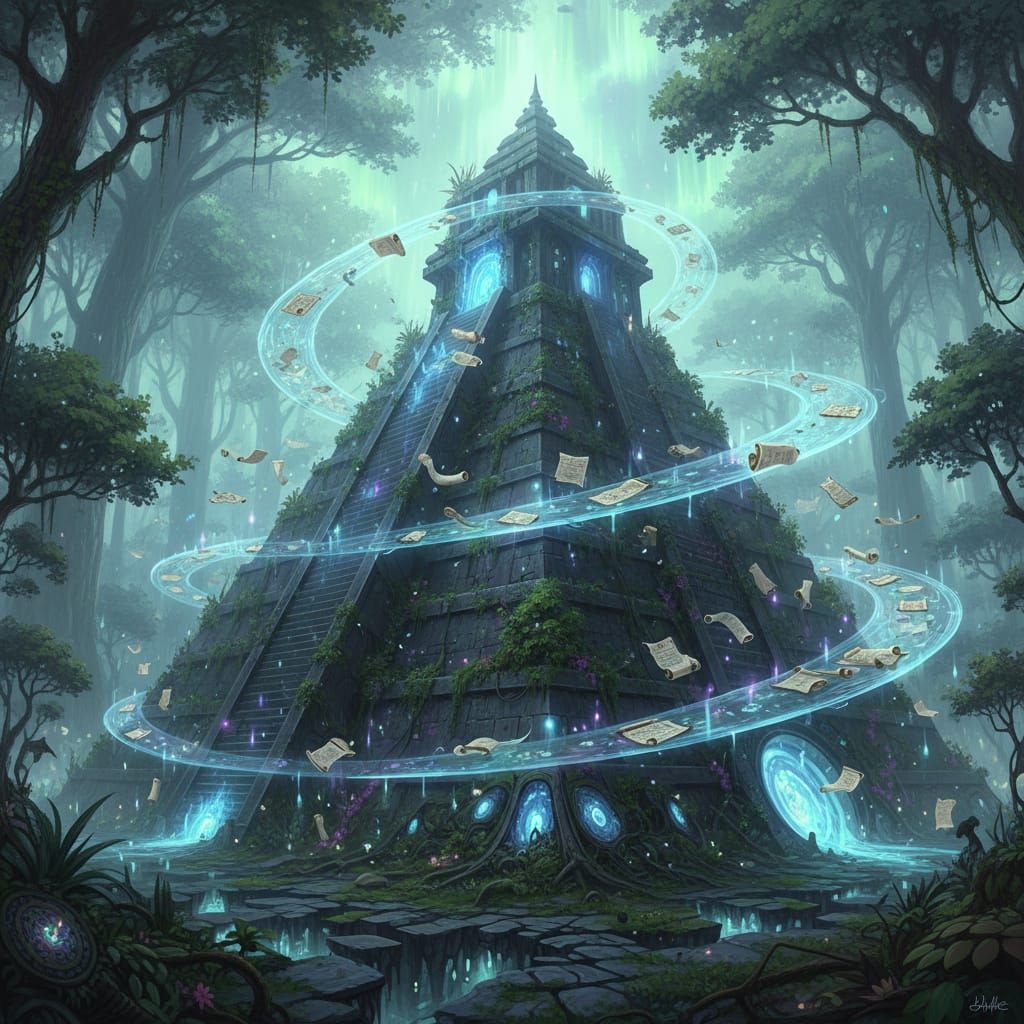 Ancient Pyramid Reimagined With Ethereal Energy