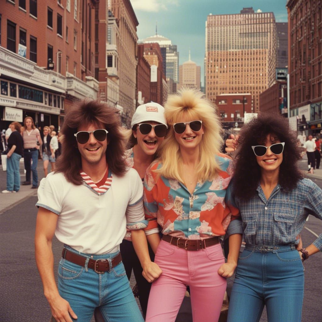 Boston Friends Enjoying 80s Music