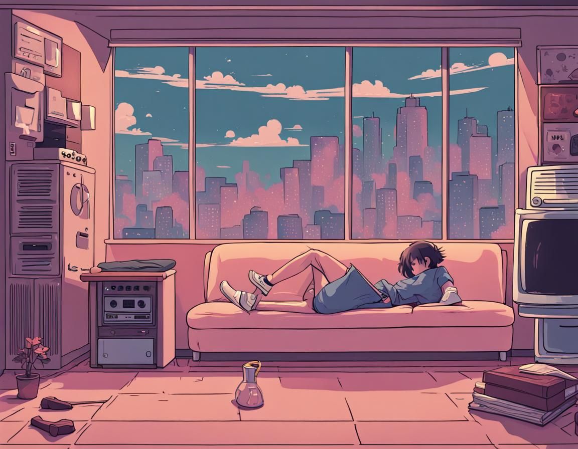 Simple AI Image of Lofi Concept