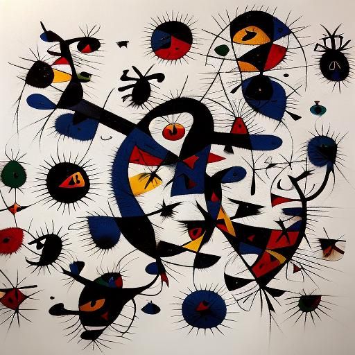Joan Miro Inspired Fantasy Animal Painting