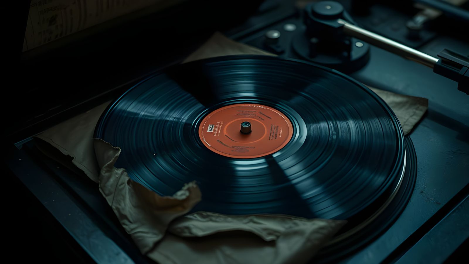 Vintage Vinyl Record with Blues and Jazz Atmosphere