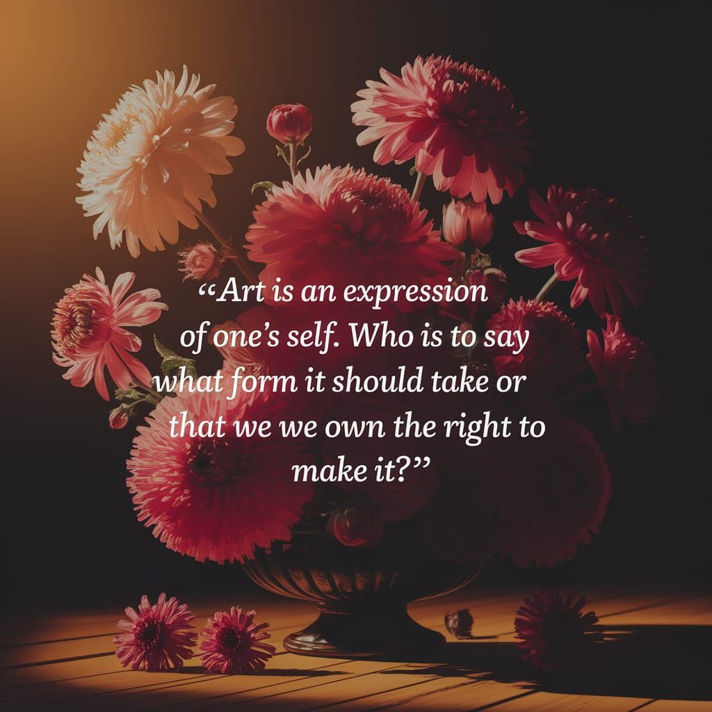 Blooming Beauty: Elegant Words Amidst Vibrant Flowers