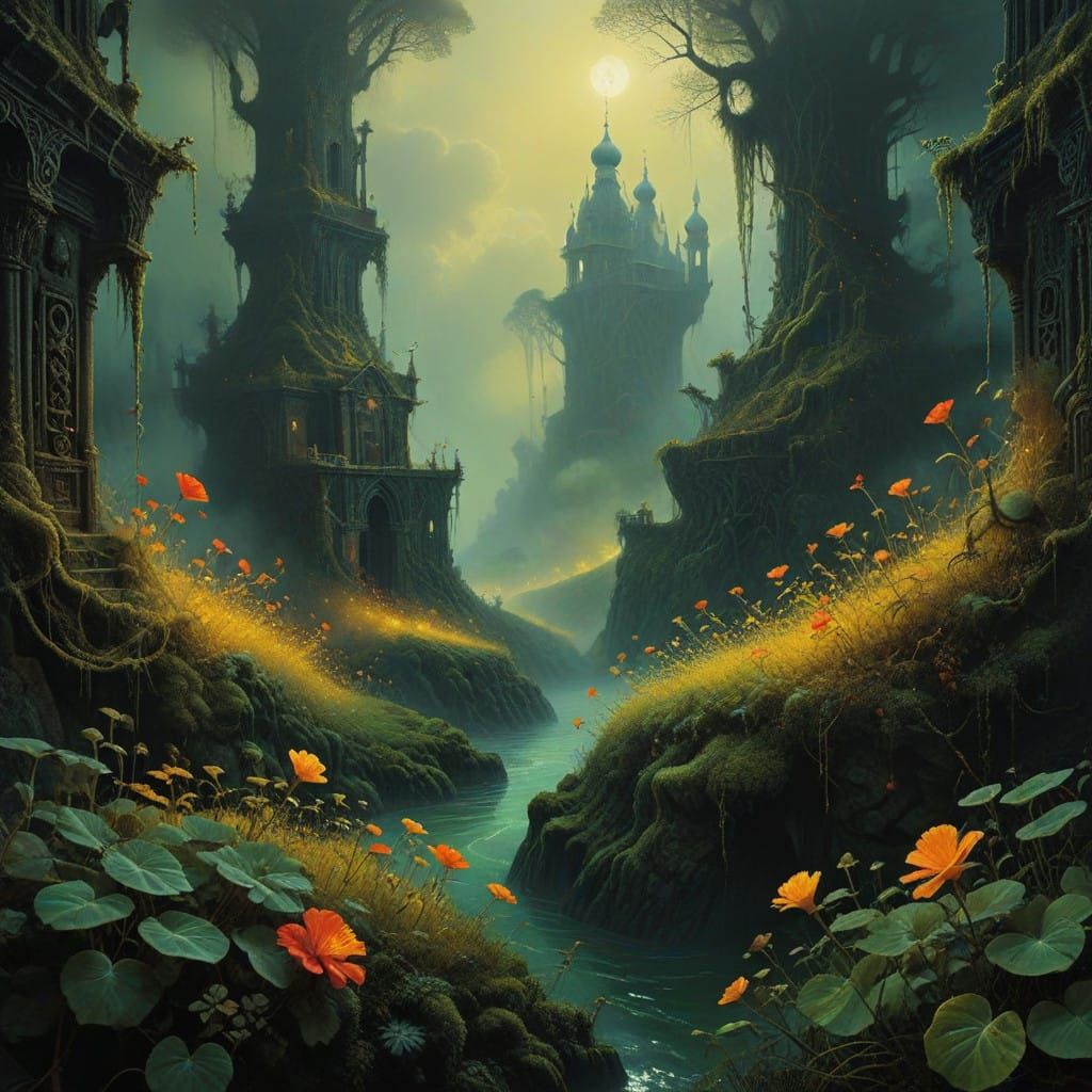 Intricate Medieval Tabard Design with Vibrant Colors and Mys...