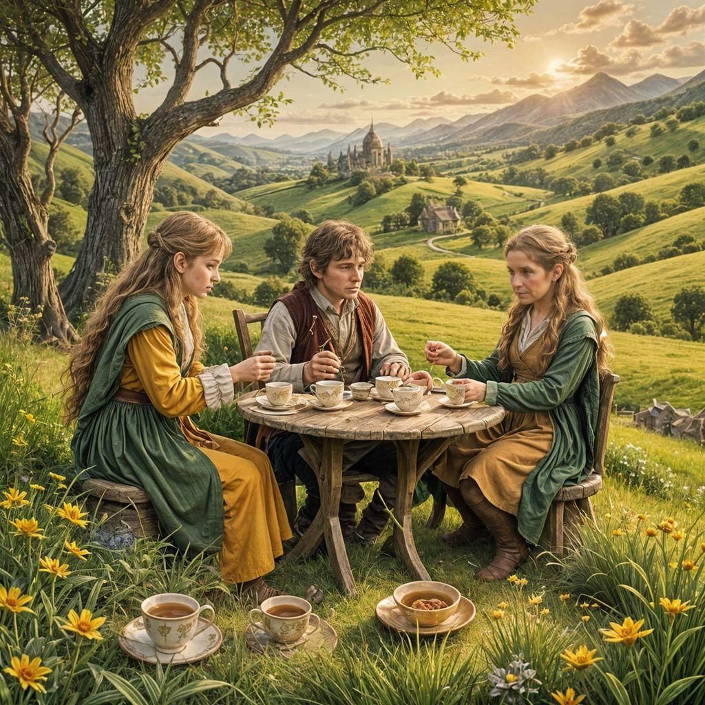 Bilbo Baggins and Princess Leia Have Tea