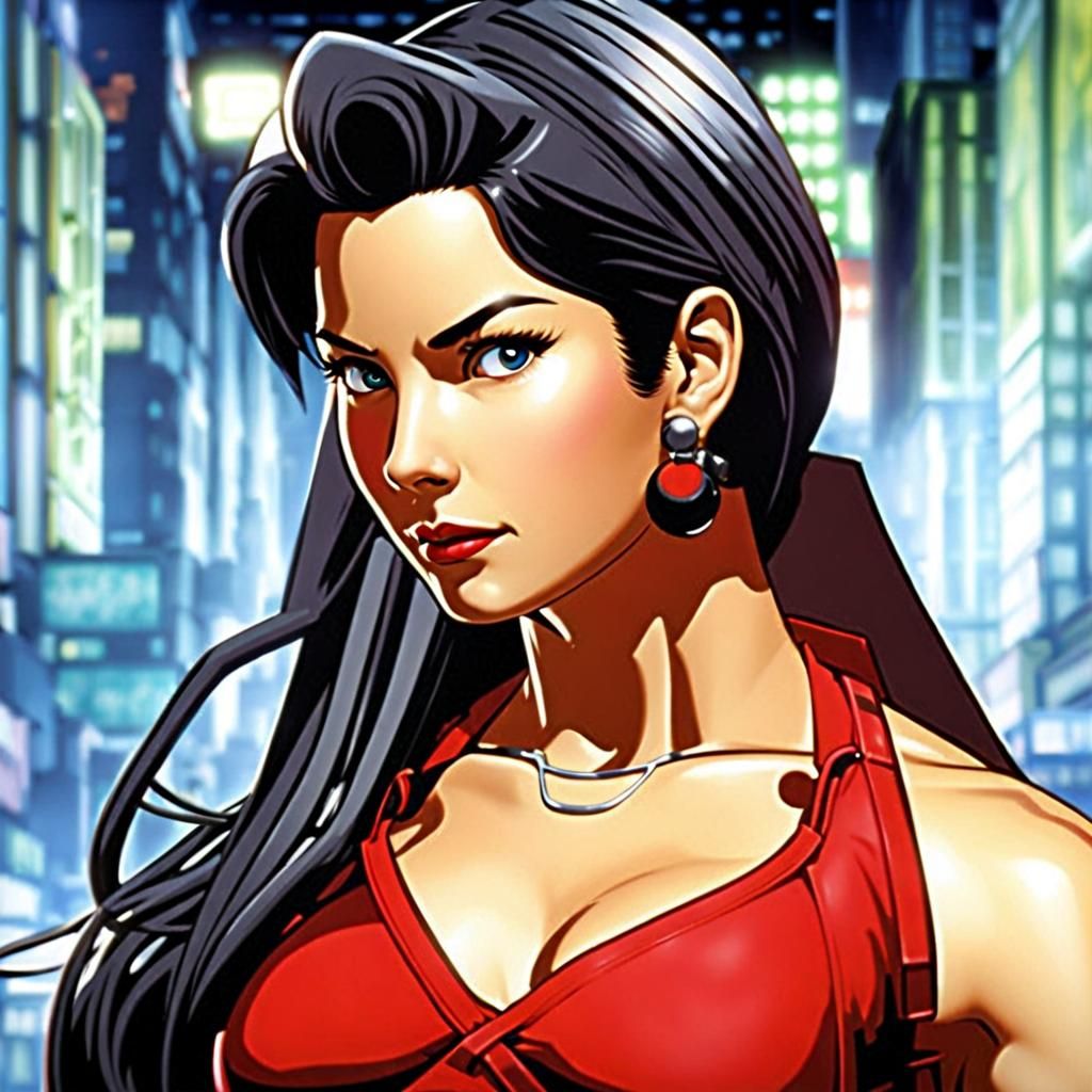 Anime Portrait of a Streets of Rage Character