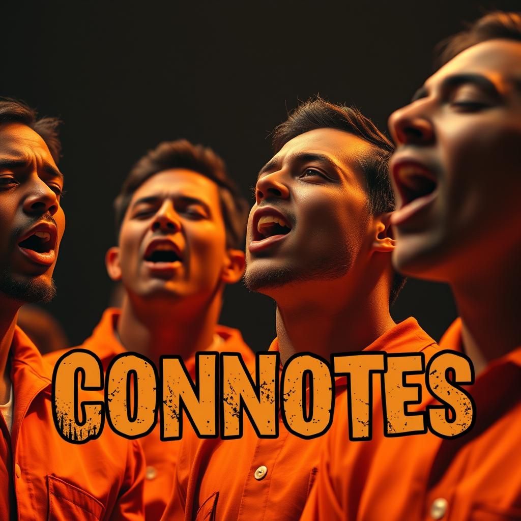 Male Choir in Orange Prison Jumpsuits