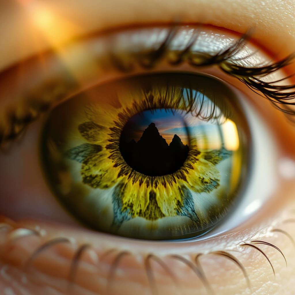 Surreal Eye Portal in Ethereal Bokeh