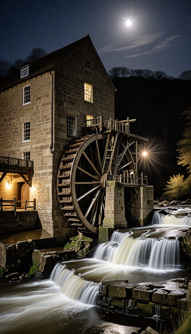 Moon wheel after the flood stands paused until the sluices o...