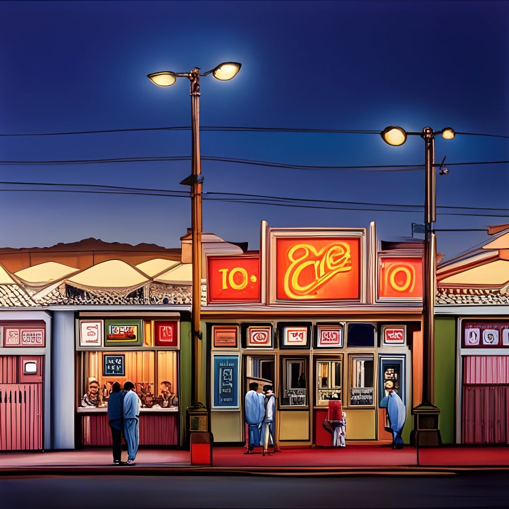 Night Cafe in 1980s Los Angeles Street Art