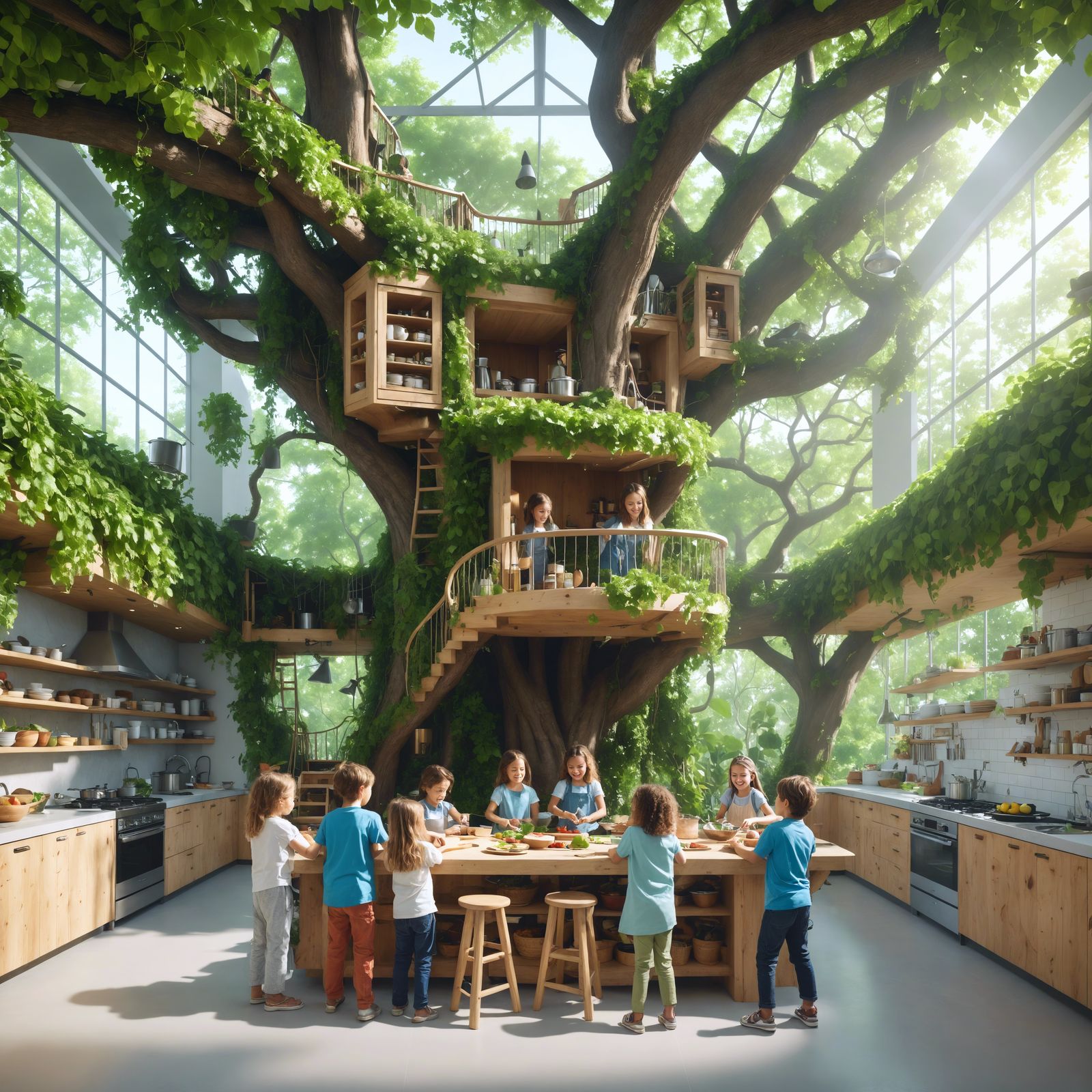 Unusual treehouses: cooking in the tree