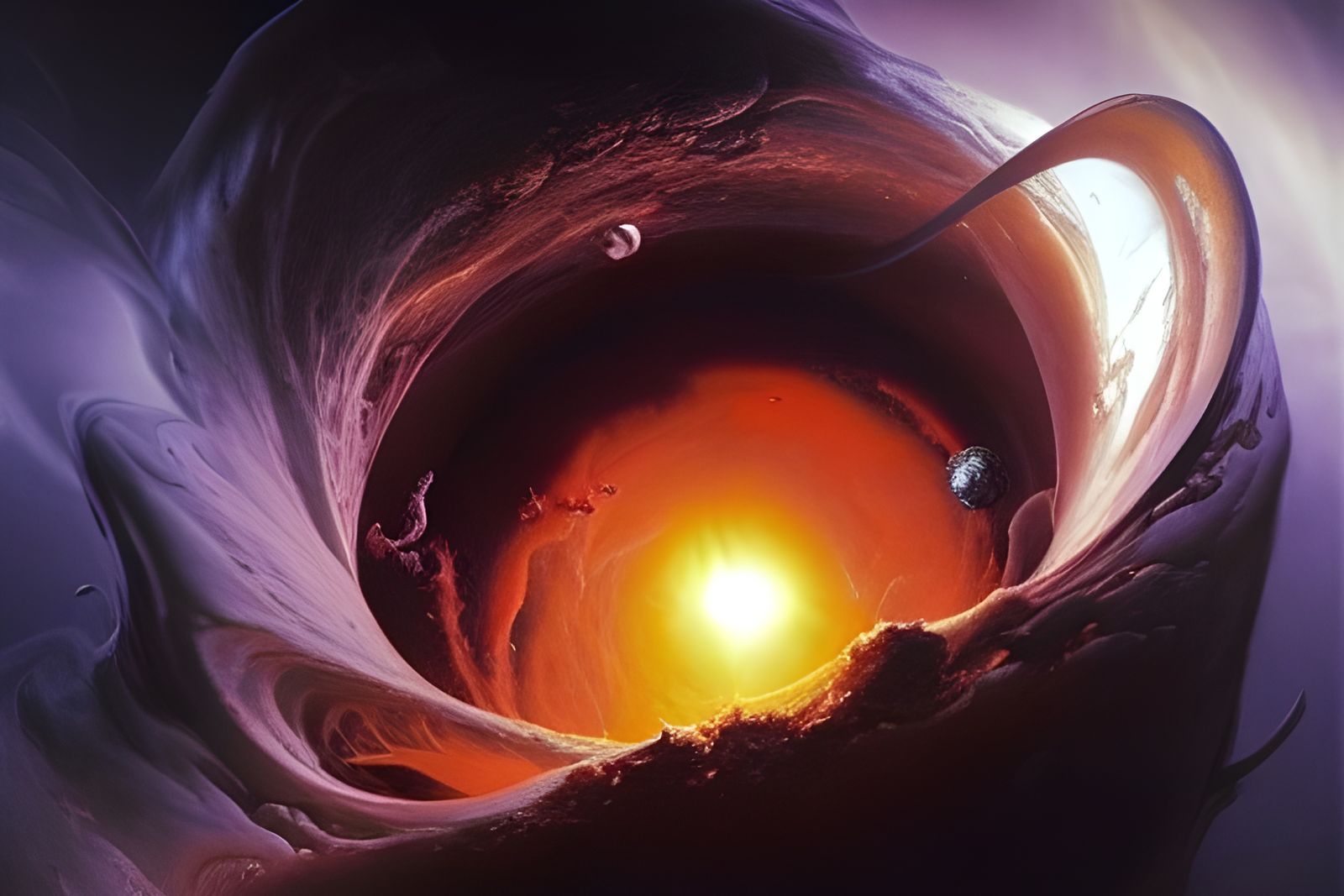 Black Hole Consumes Nebula in Surreal Digital Art